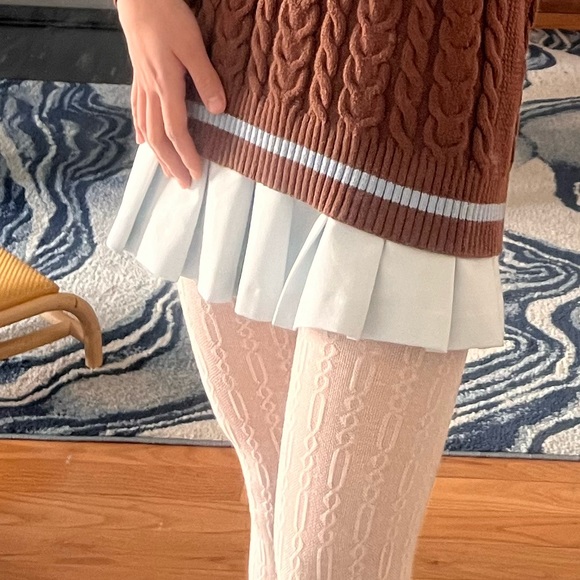 Sunday Best 00 Light Blue Olive Micro Skirt Miniskirt - Picture 2 of 10